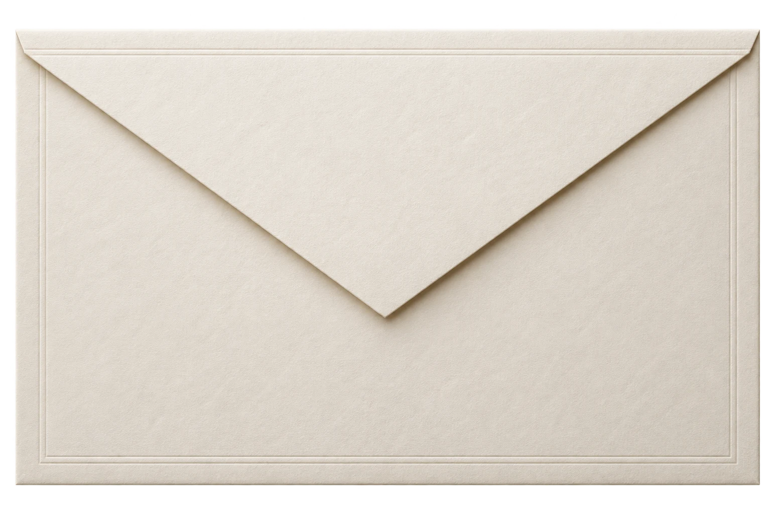 Enveloppe de papier ivoire avec un sceau de cire verte